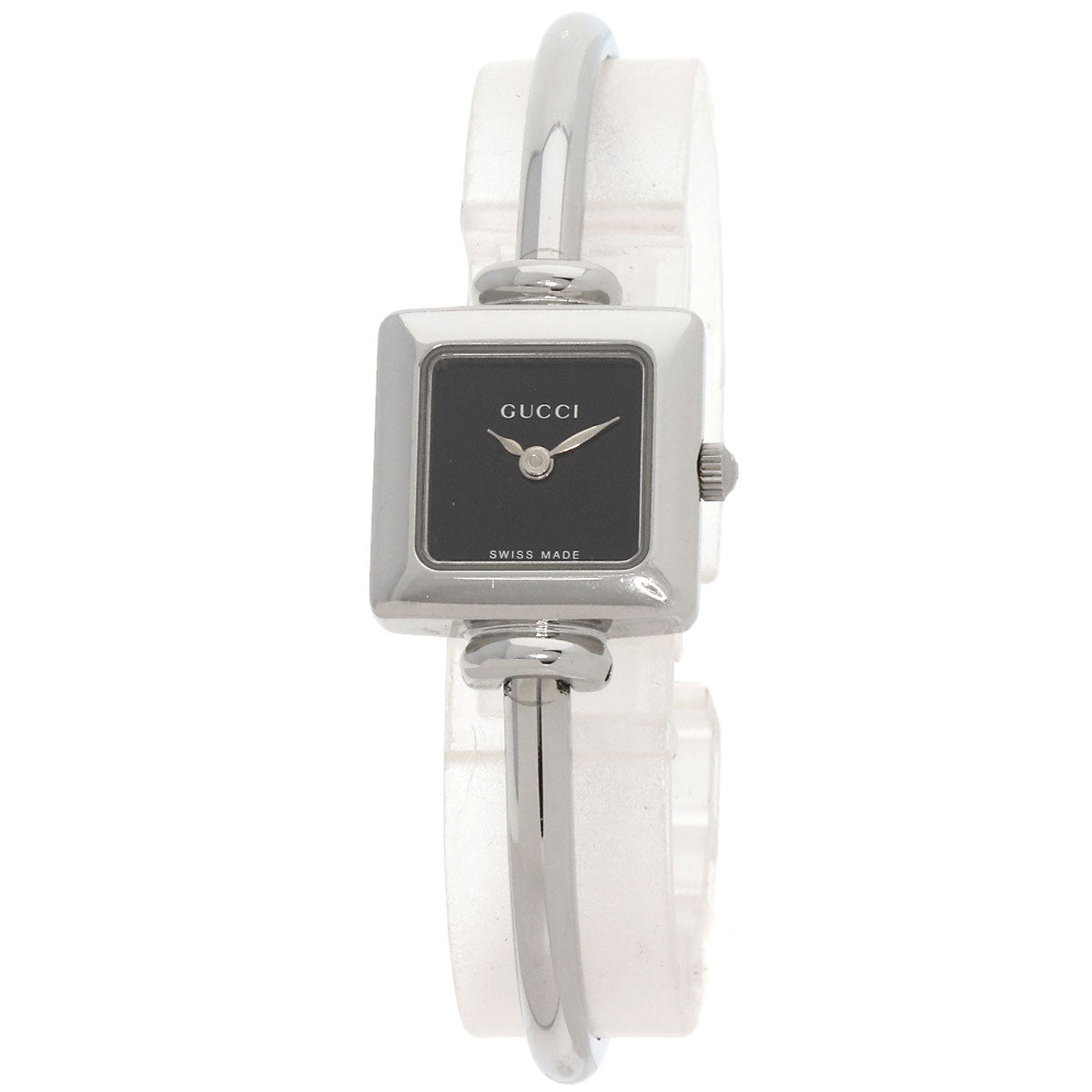 GUCCI Watches Quartz 1900L Stainless Steel Silver Square face black dial
