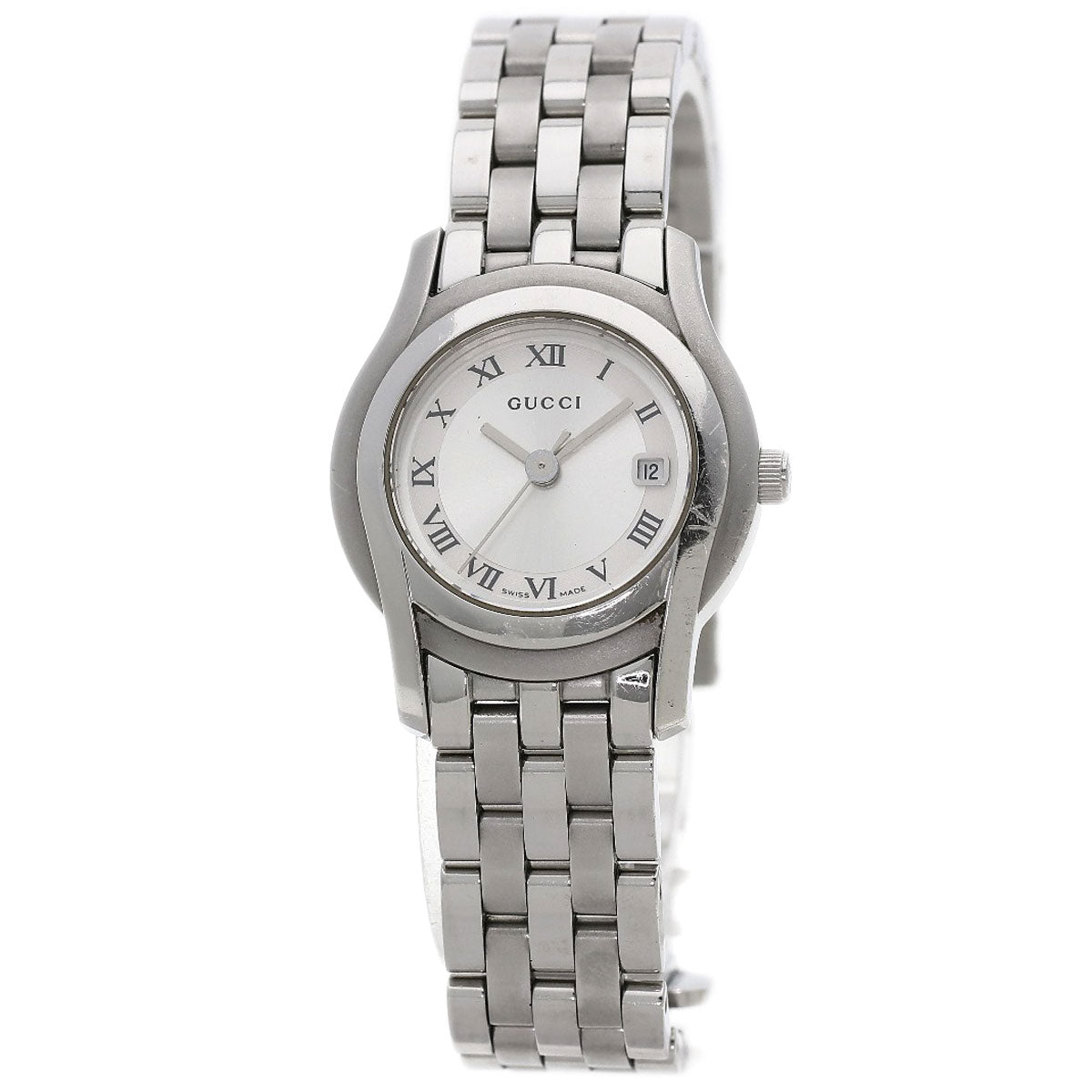 GUCCI Watches Quartz Stainless Steel , Stainless Steel Silver 5500L Silver dial Women Used