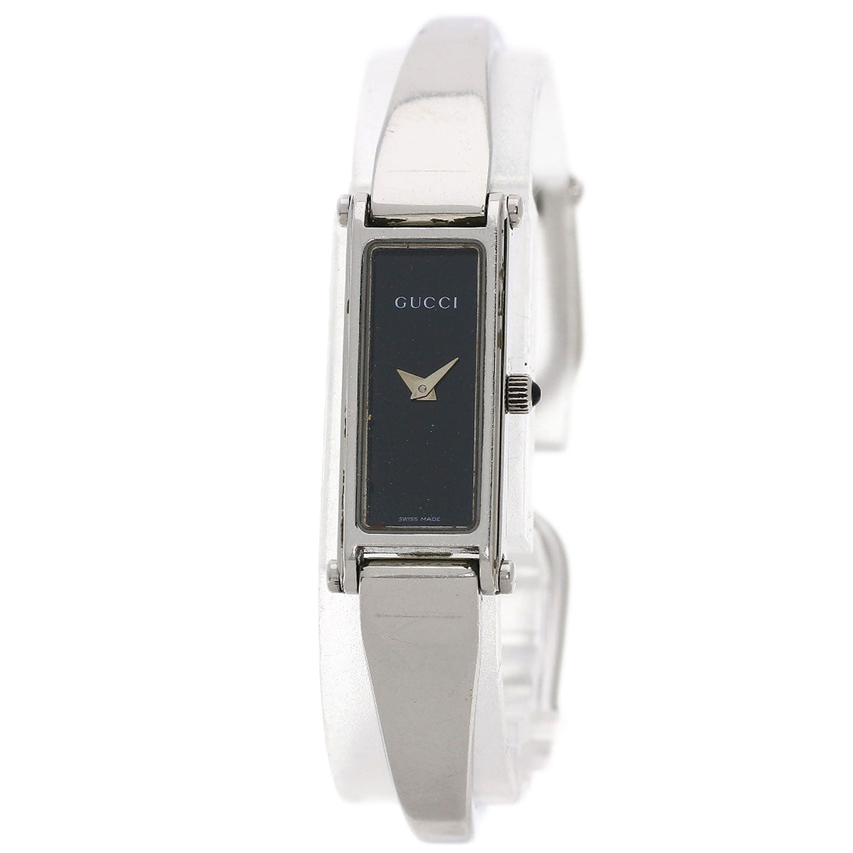 GUCCI Watches Quartz Stainless Steel , Stainless Steel Silver 1500L black dial Women Used