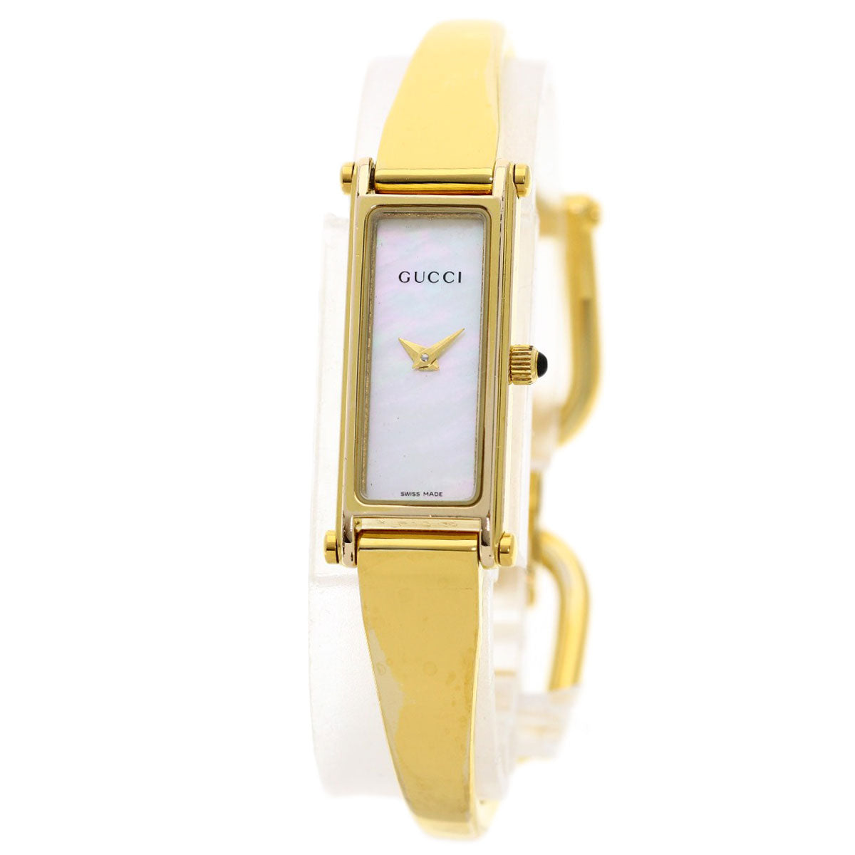 GUCCI Watches Quartz Gold Plated , Gold Plated gold 1500L White shell dial Women Used