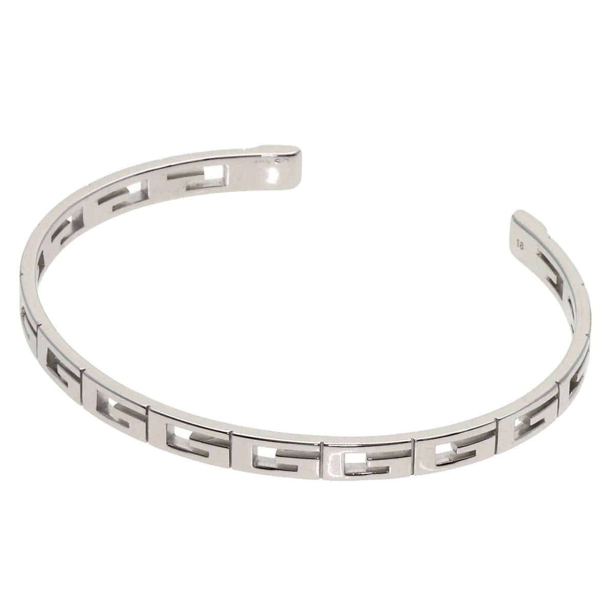 GUCCI bracelet K18WG Silver Bangle G logo #18