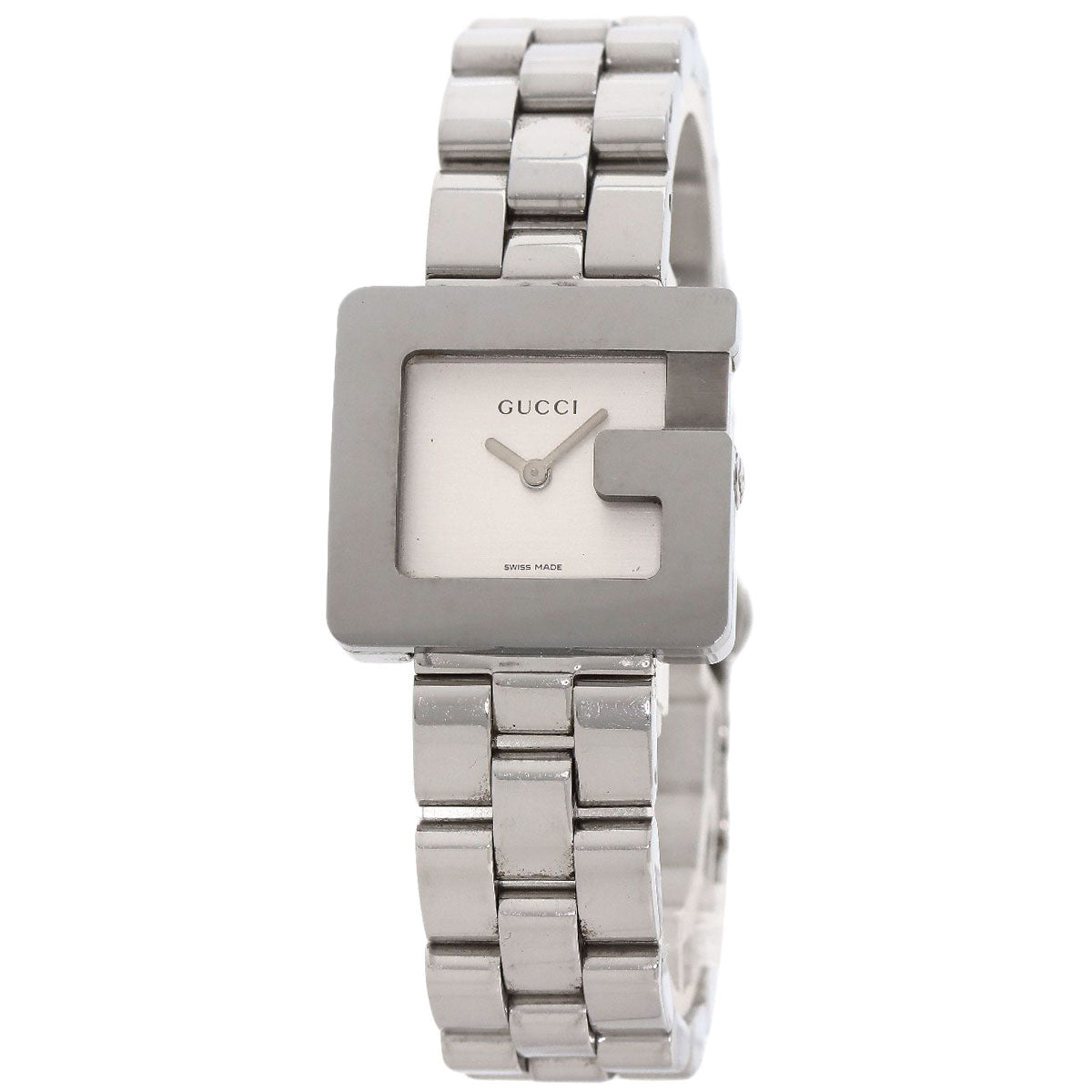 GUCCI Watches Quartz 3600L Stainless Steel , Stainless Steel Silver G Square Silver dial Women Used