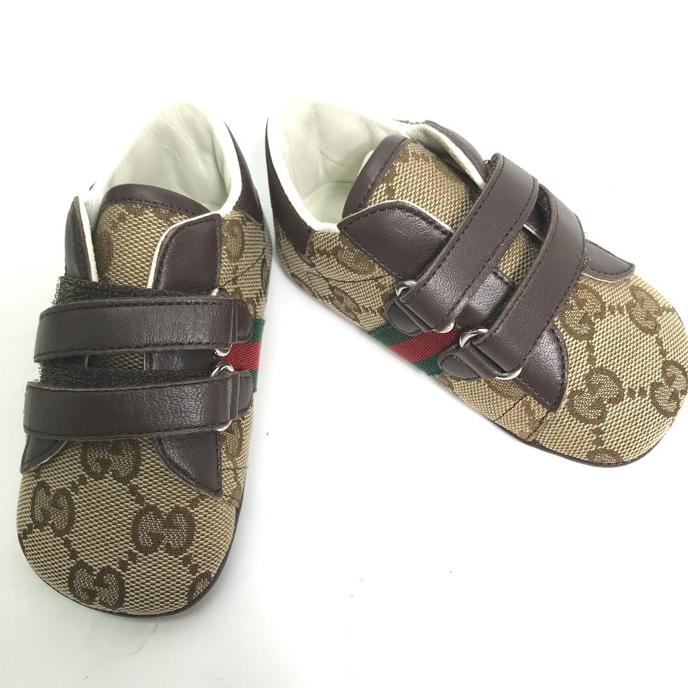 GUCCI sneakers , GG canvas beige baby BABY GG Sherry line sneakers Kids 19 Used