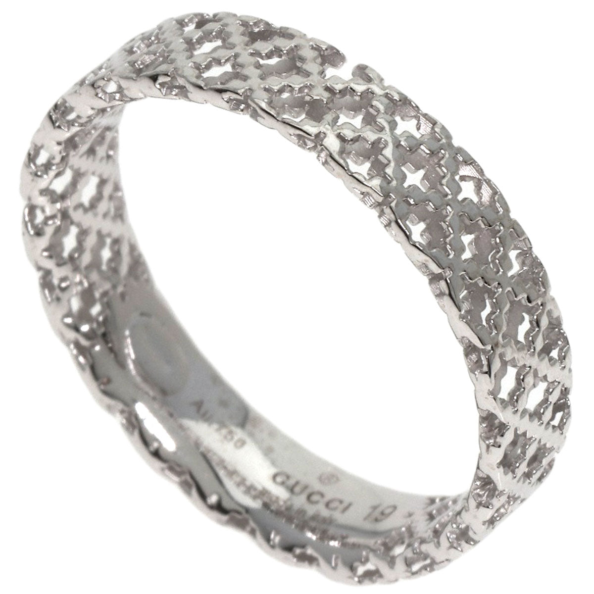 GUCCI Ring K18WG Silver Diamantissima #19
