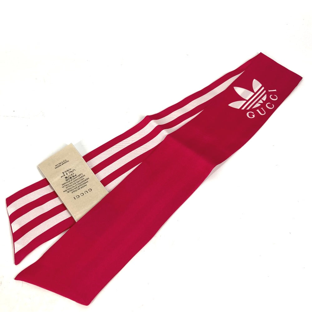 GUCCI scarf 703568 silk pink bandeau scarf Adidas adidas collaboration Women Used