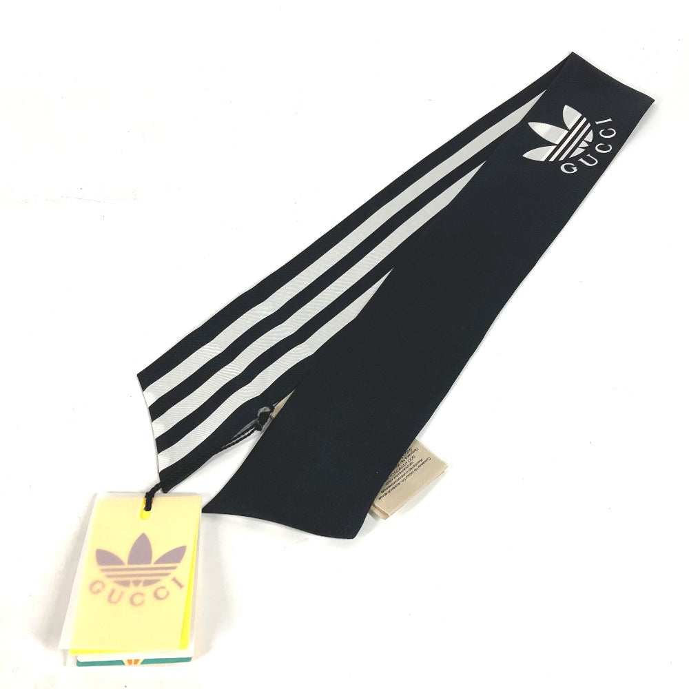GUCCI scarf 703568 silk black bandeau scarf Adidas adidas collaboration Women Used