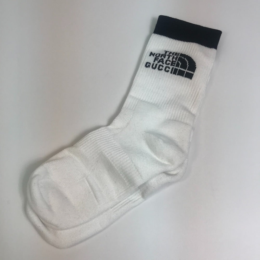 GUCCI socks 4G492 cotton white the north face north face collaboration mens M Used