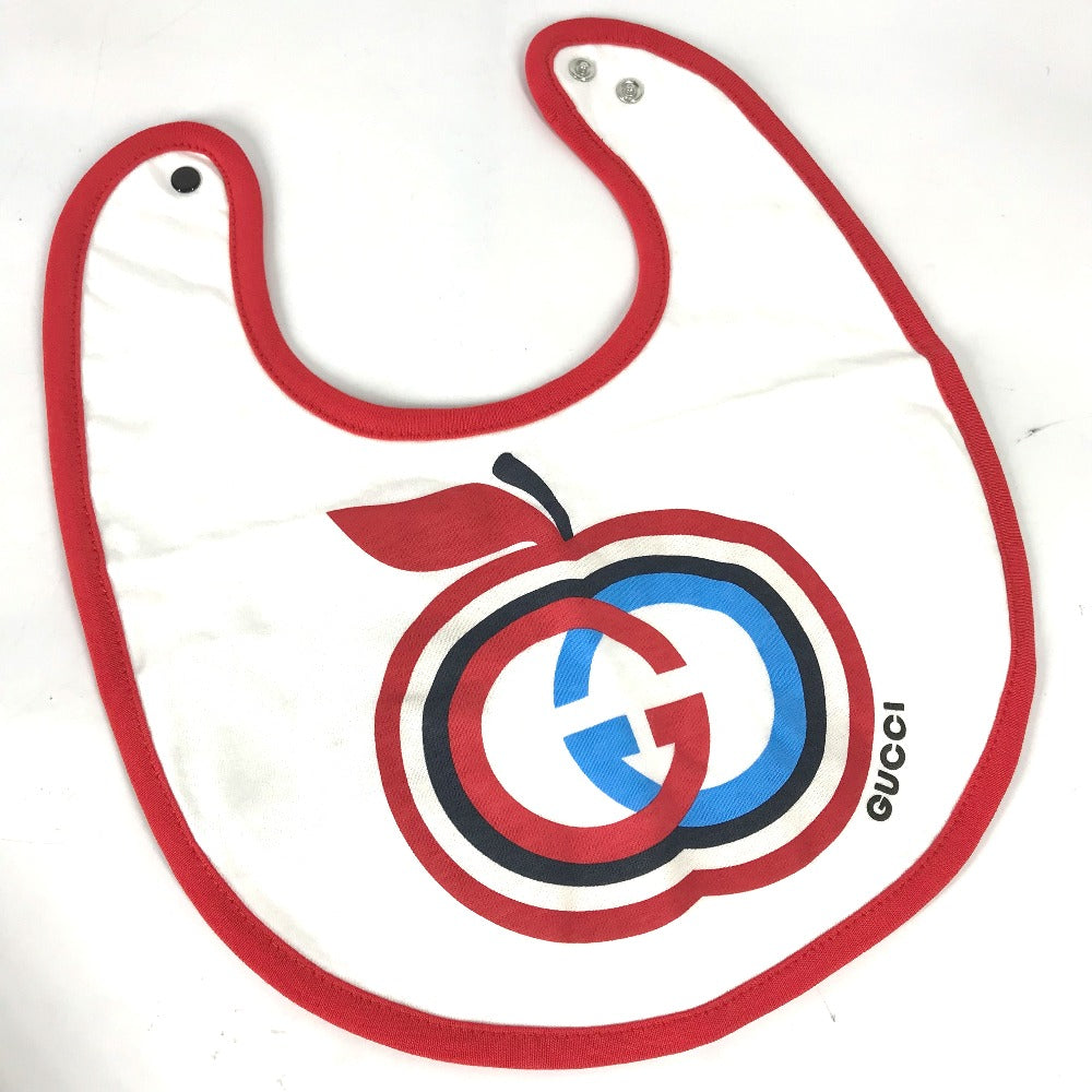 GUCCI Other fashion goods 666440 cotton white baby baby baby GG Apple Bib Bib