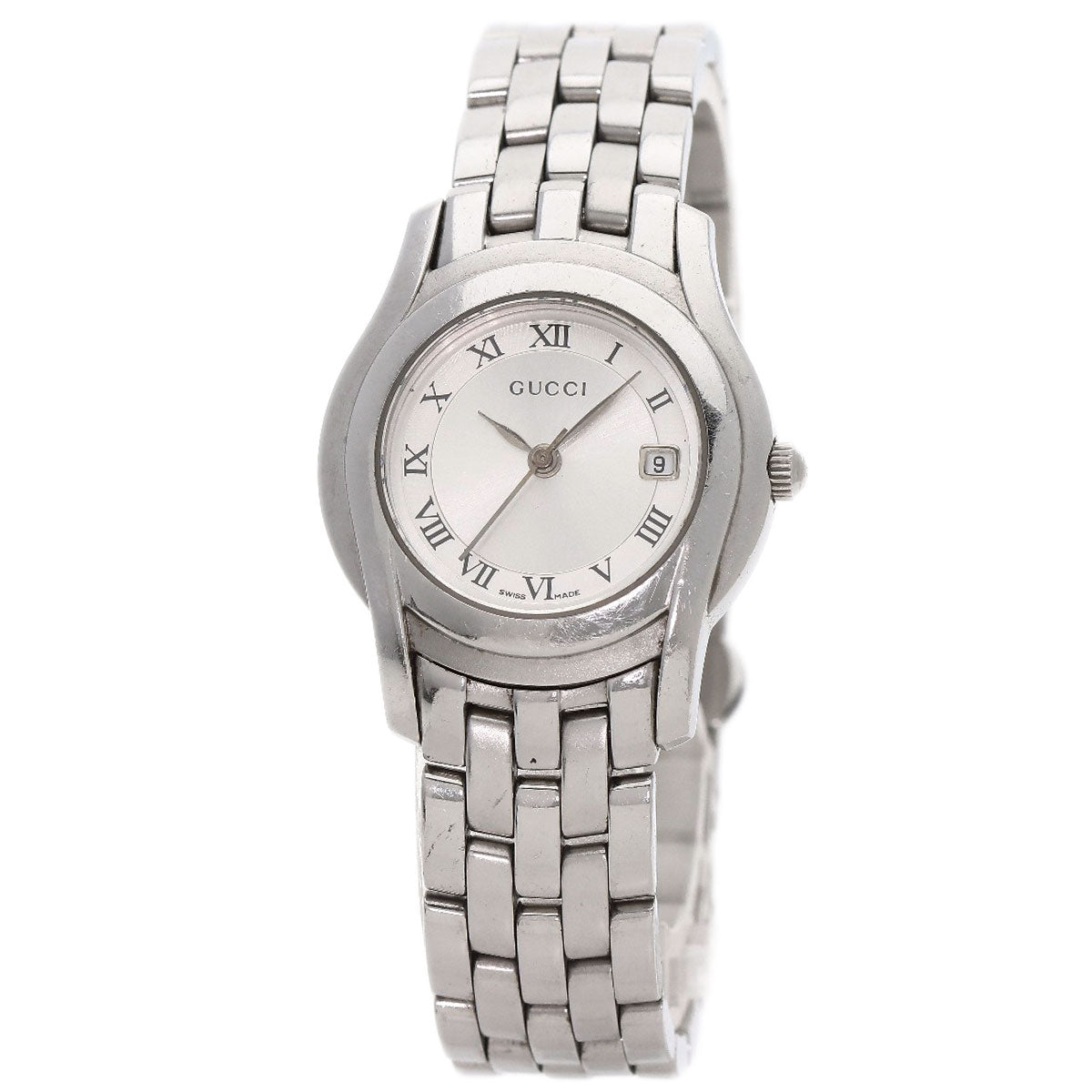 GUCCI Watches Quartz 5500L Stainless Steel Silver Round face Silver dial