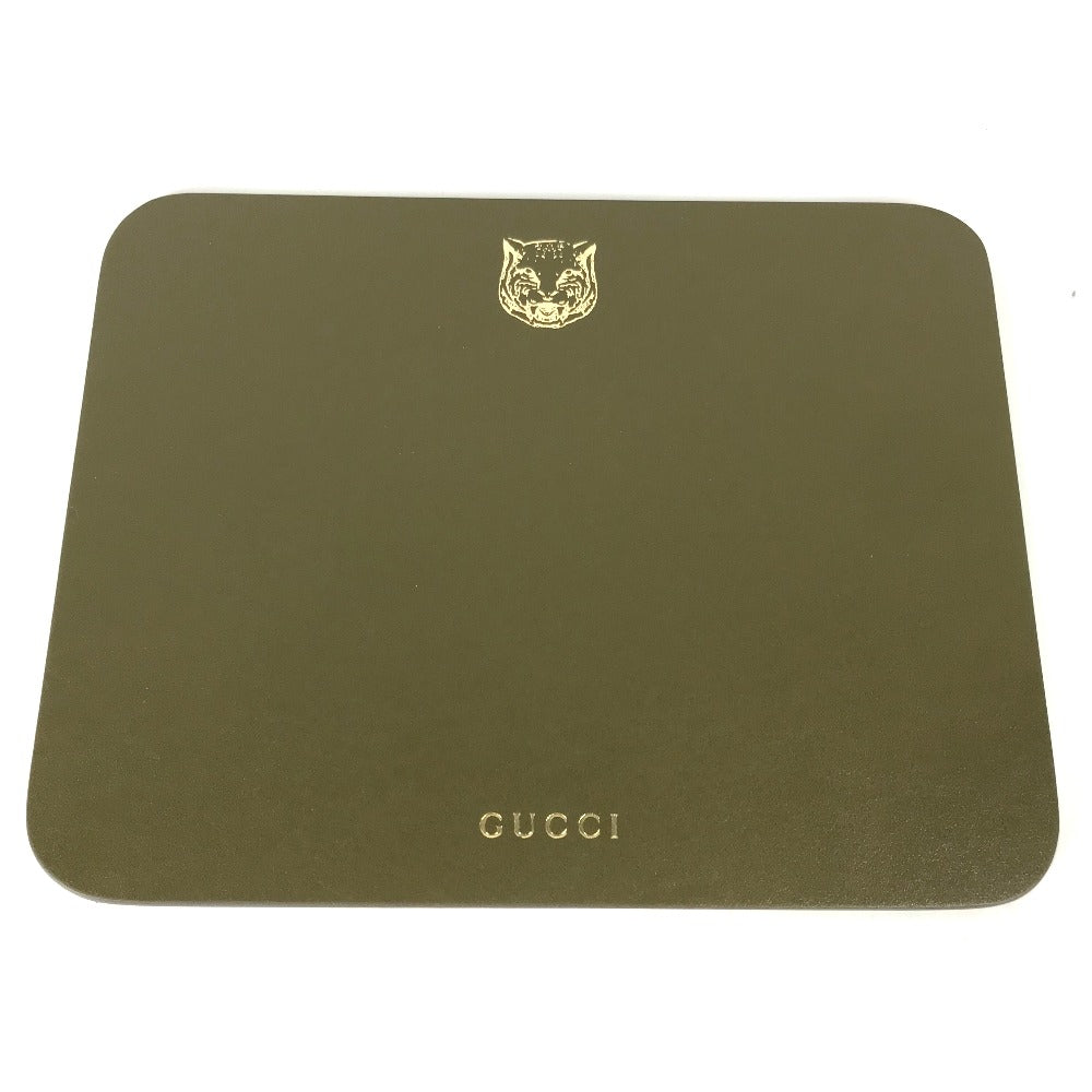 GUCCI Other miscellaneous goods leather khaki PC personal computer interior tiger mouse pad