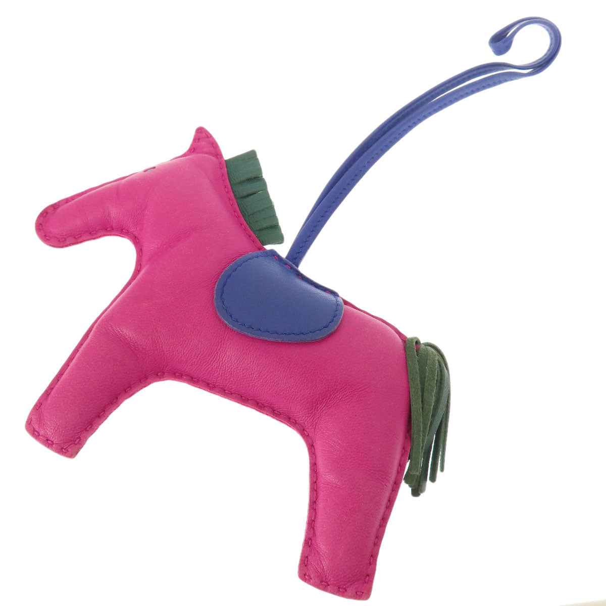 HERMES key ring Anemiro purple Rodeo Charm MM Rose Purple Electric Malachite Women Used