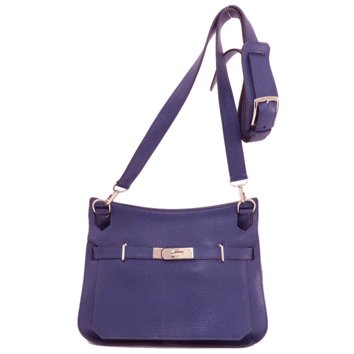 HERMES Shoulder Bag Taurillon Clemence blue Gypsiere 28 Blue Nuit SilverMetal Women Used