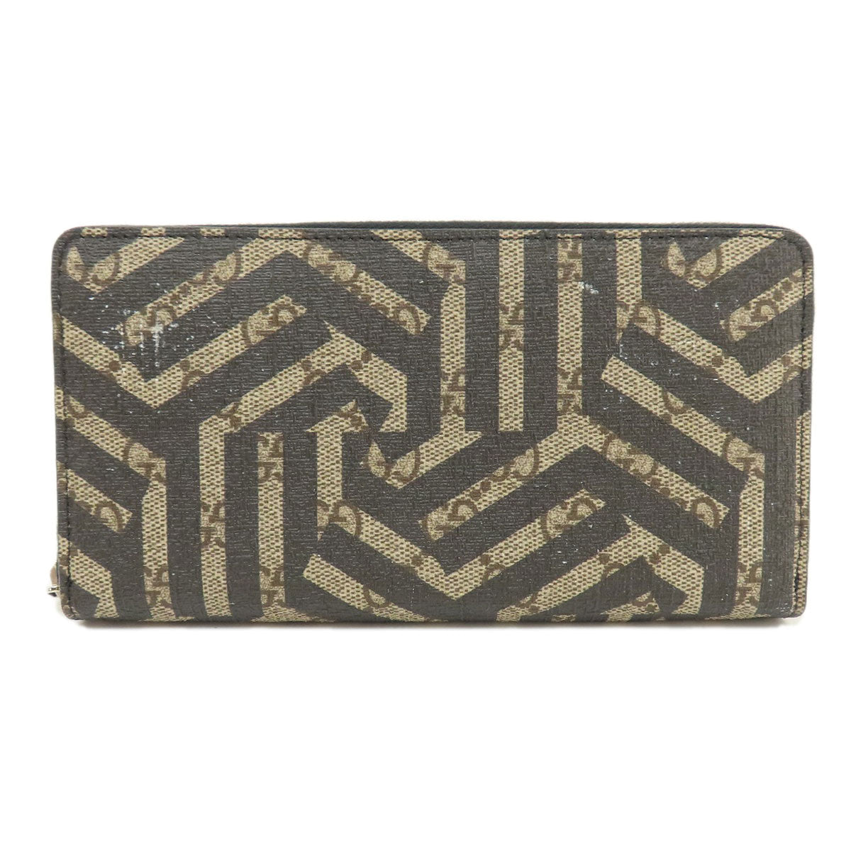 GUCCI Long Wallet Purse 411766 PVC Brown Kaleido GG Supreme