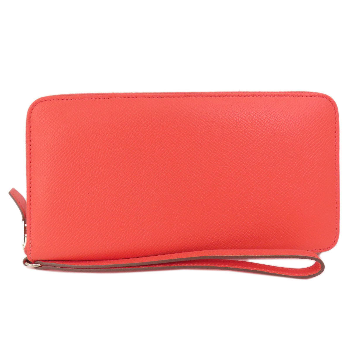HERMES Long Wallet Purse Epsom Red Azap Classic
