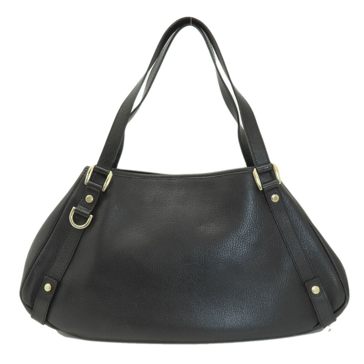 GUCCI Tote Bag 130736 leather black logo Women Used