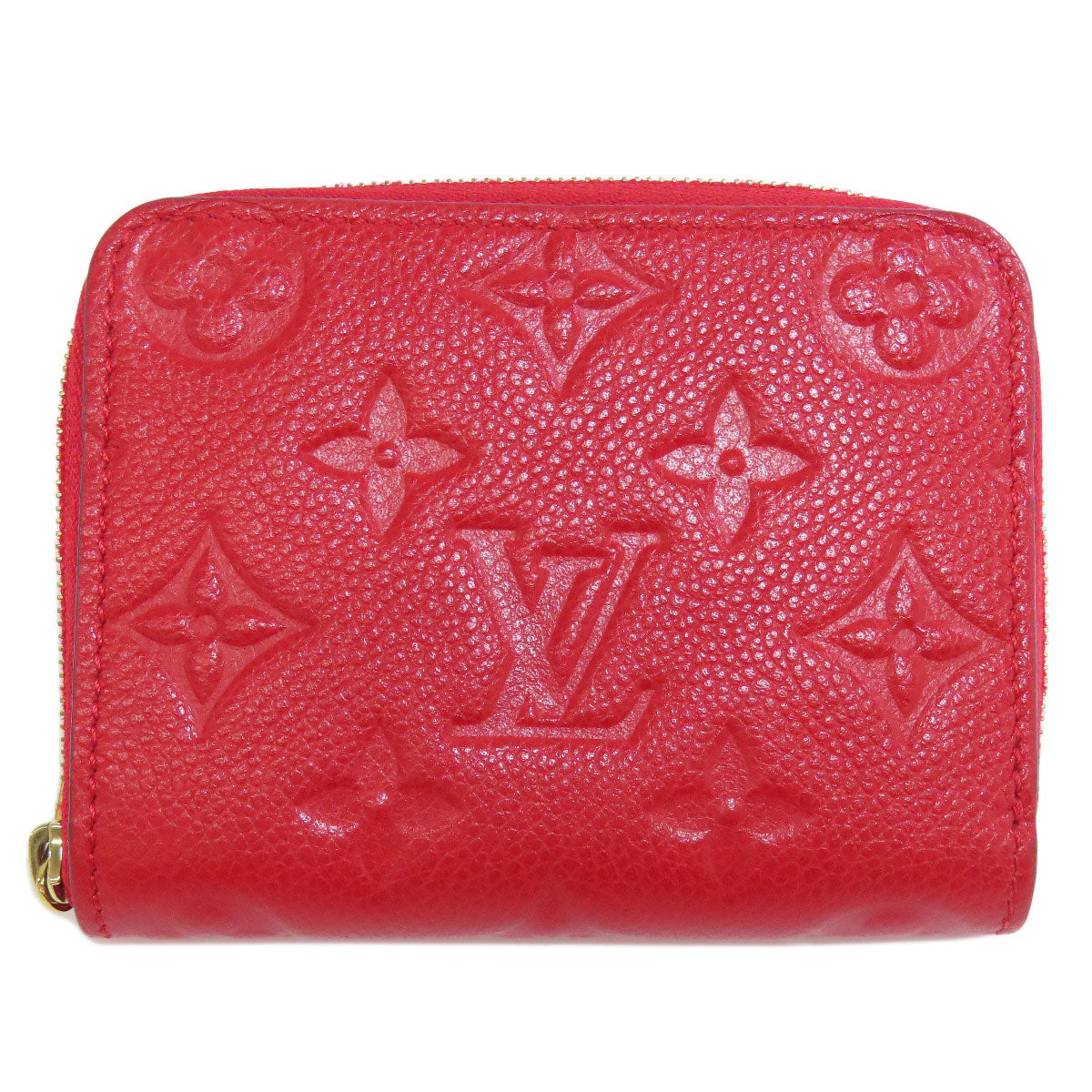 LOUIS VUITTON Coin case M60740 Ann Platt Red Zippy coin purse Women Used
