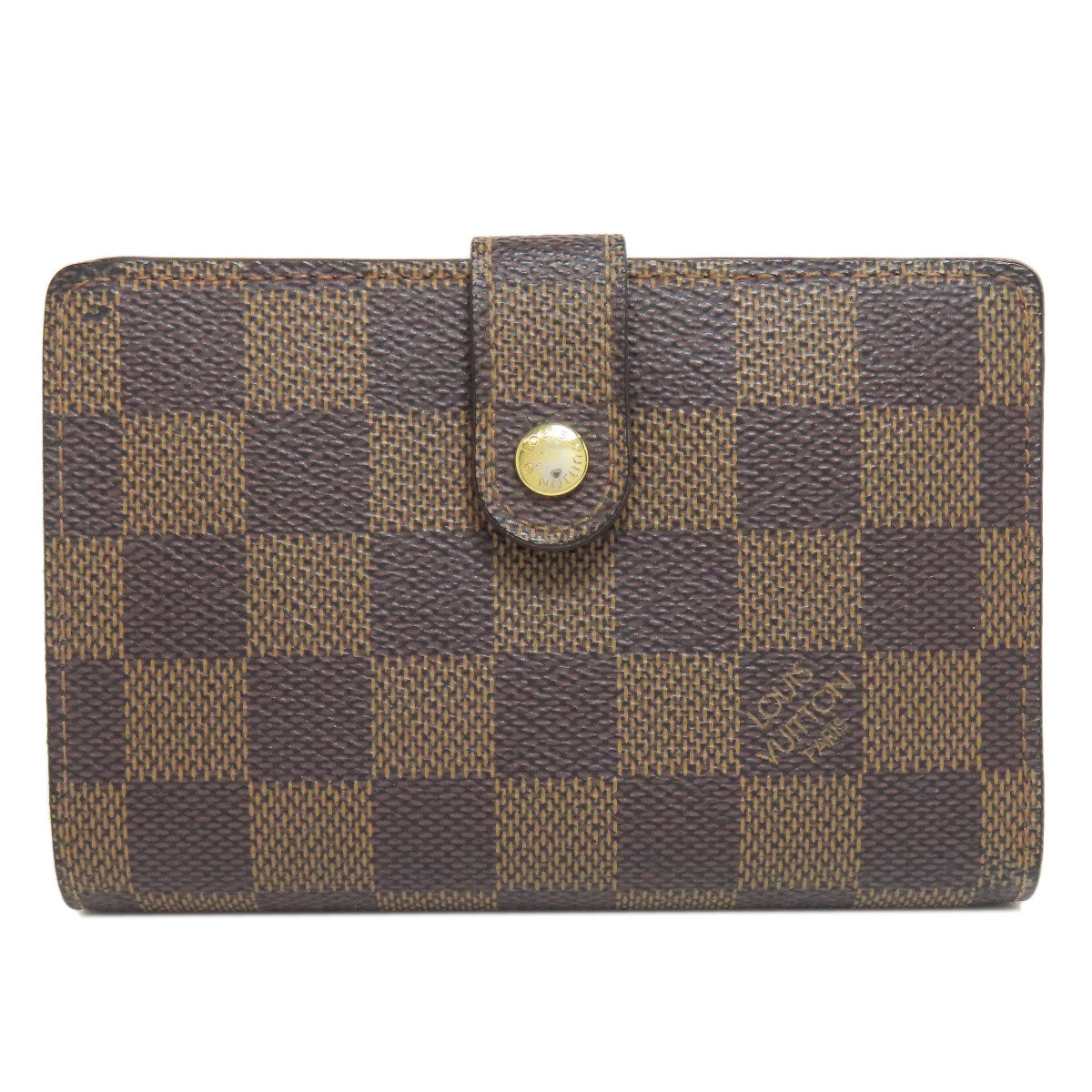 LOUIS VUITTON Bifold Wallet N61674 Damier canvas Brown Portefeuille Vienova Women Used