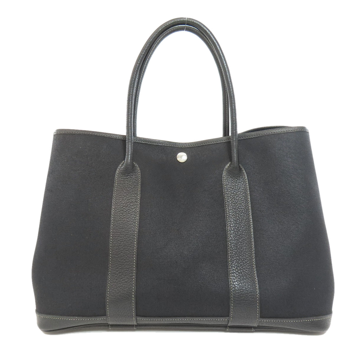 HERMES Tote Bag Towar Officche black Garden Party PM SilverMetal Women Used