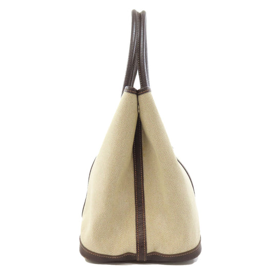 HERMES Tote Bag Tower ash beige Garden Party PM SilverMetal Women Used