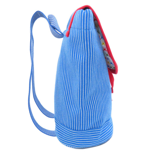 HERMES Backpack canvas blue Kids Horse Caval Color