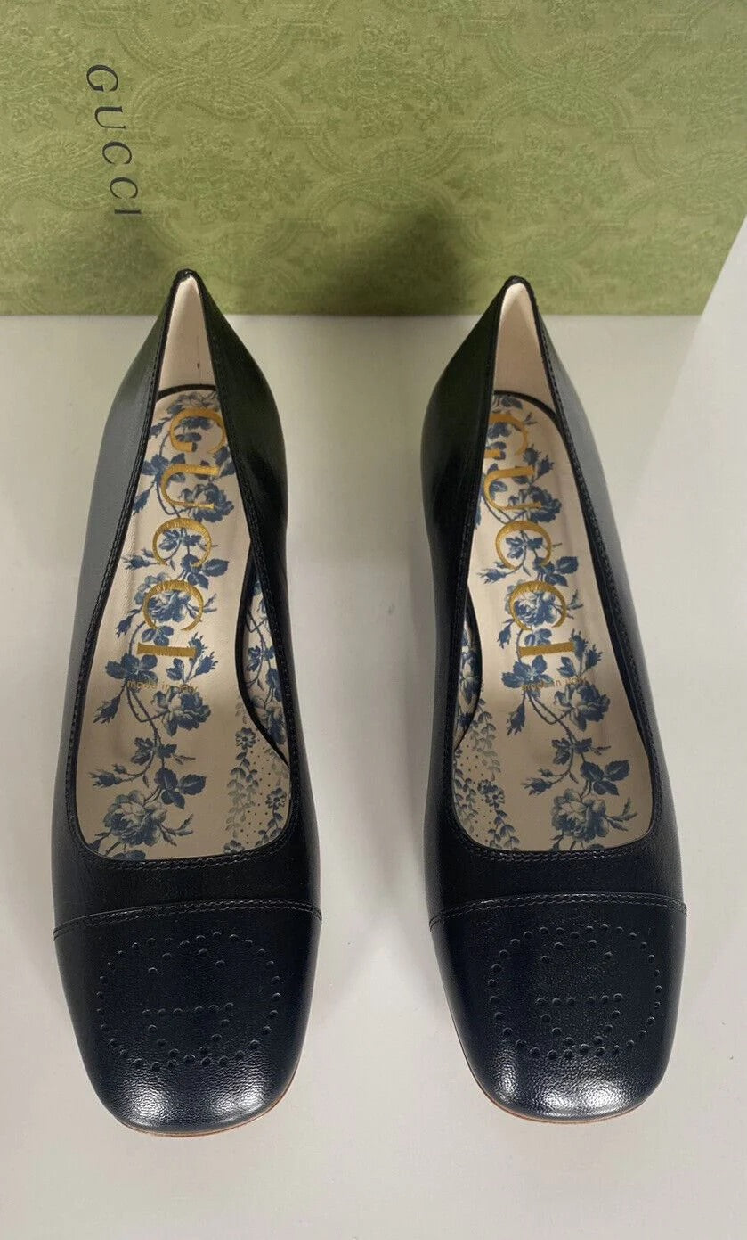 Gucci Leather Ballet Flats in Black with Interlocking GG