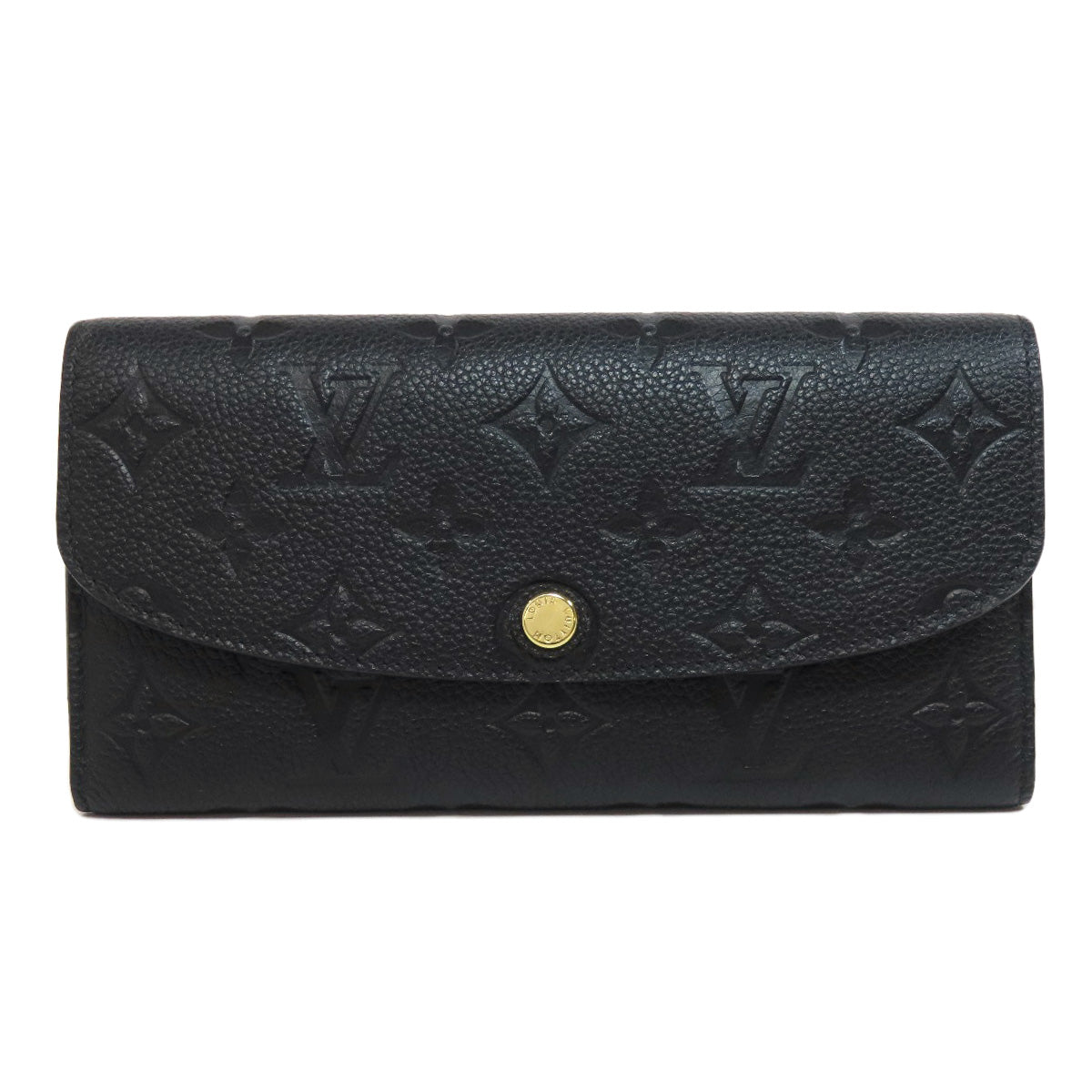 LOUIS VUITTON Bifold Wallet M62369 Ann Platt black Portefeuille Emily Women Used