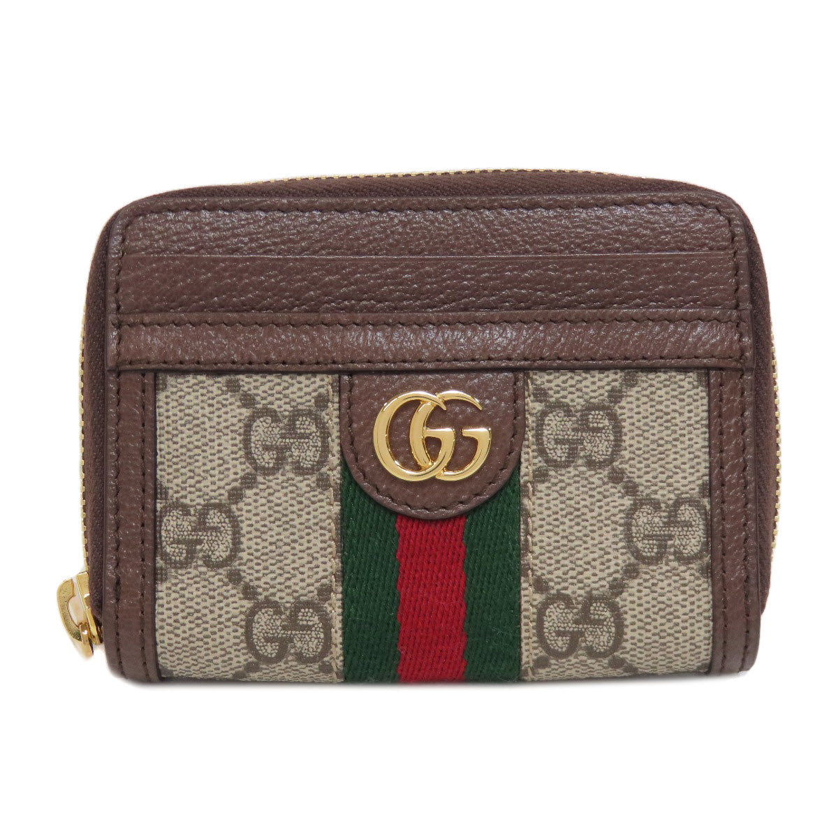 GUCCI Card Case 658552 PVC Brown Ophidia GG Women Used