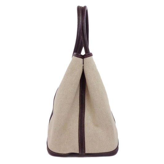 HERMES Tote Bag Tower ash beige Garden Party PM SilverMetal Women Used