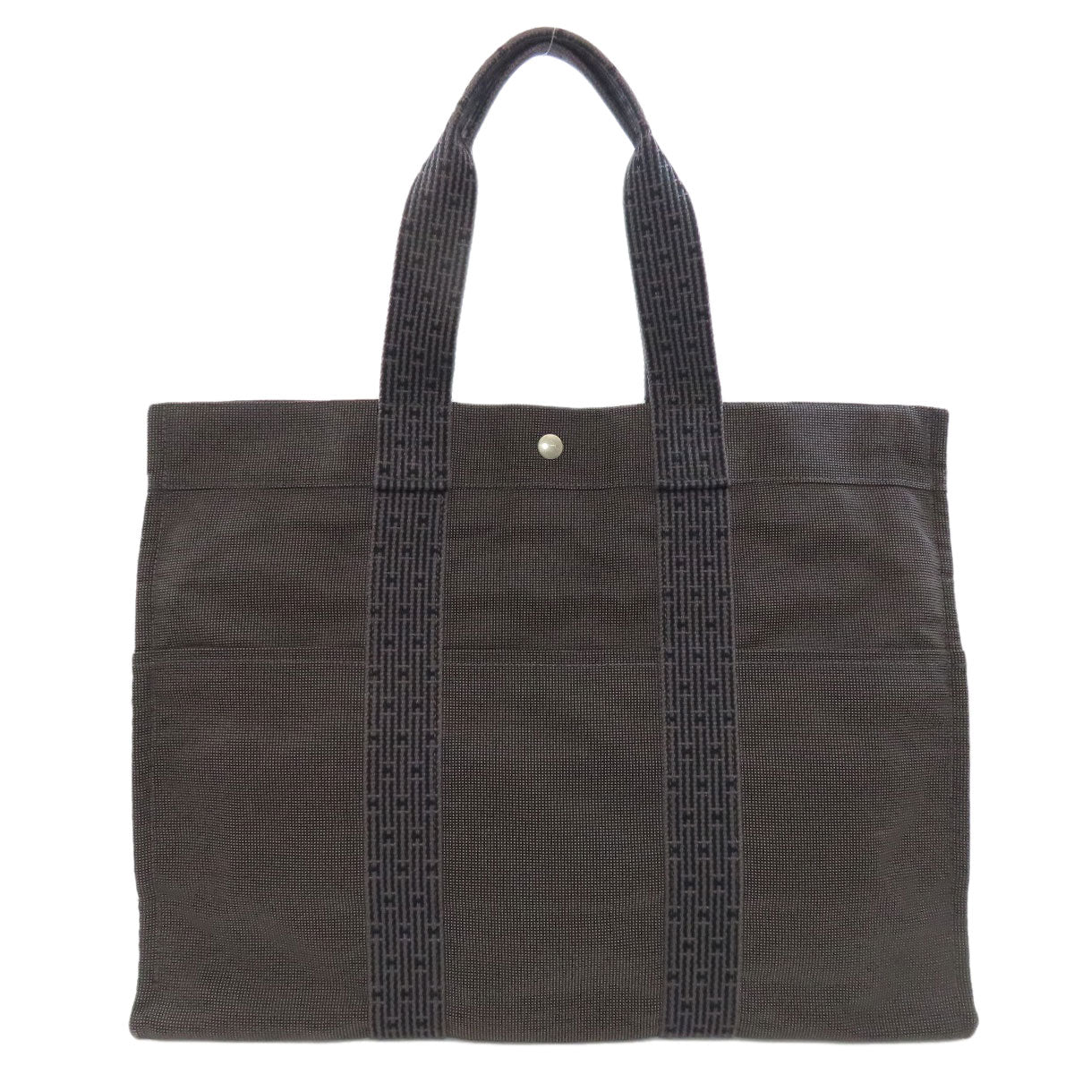 HERMES Tote Bag canvas gray Her Line GM Women Used
