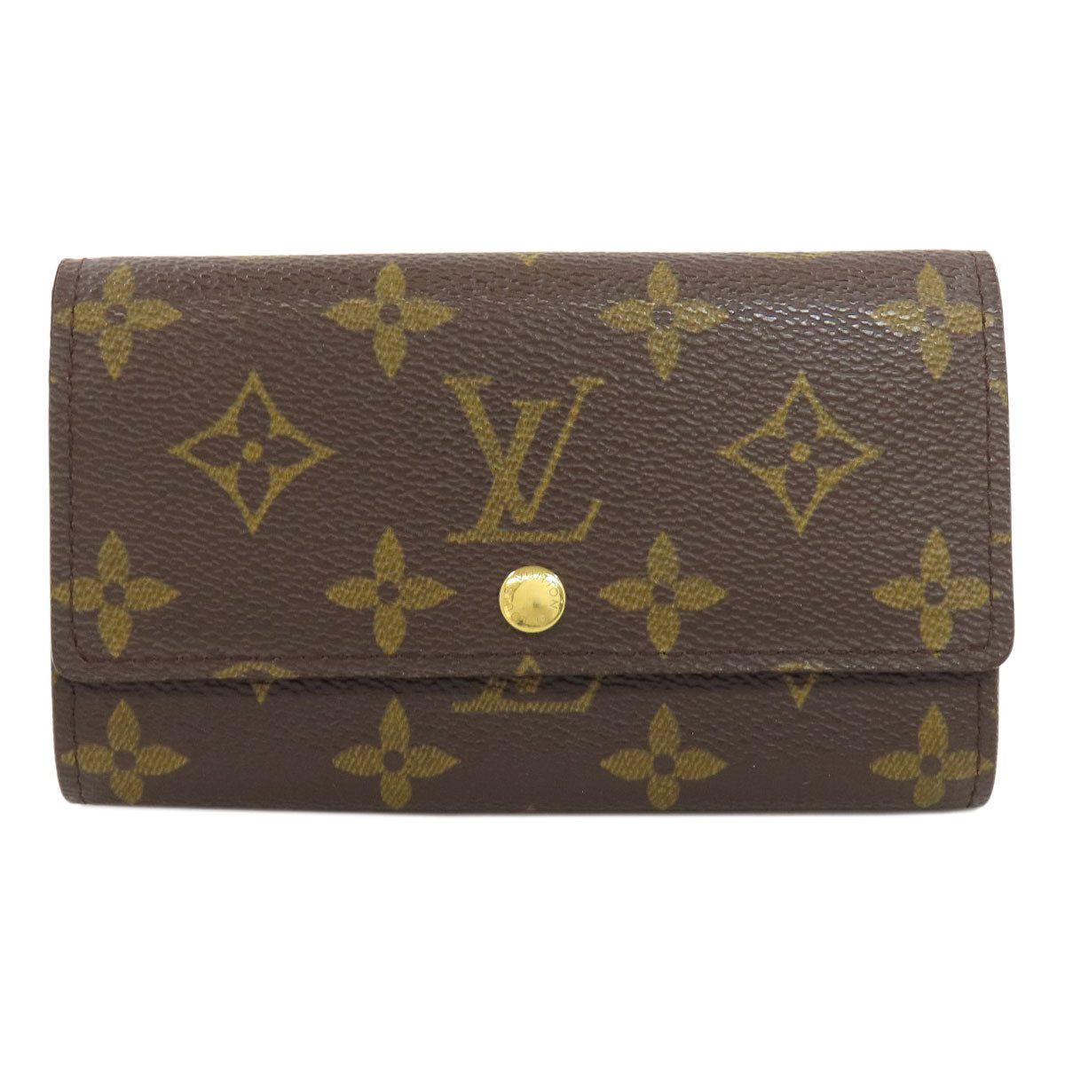 LOUIS VUITTON Bifold Wallet M61735 Monogram canvas Brown Portonet Zip Women Used
