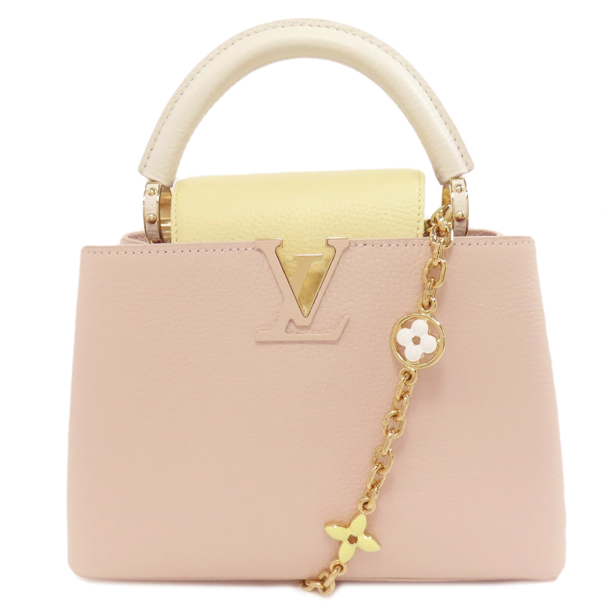 LOUIS VUITTON Handbag M22514 Taurillon Clemence Leather pink beige