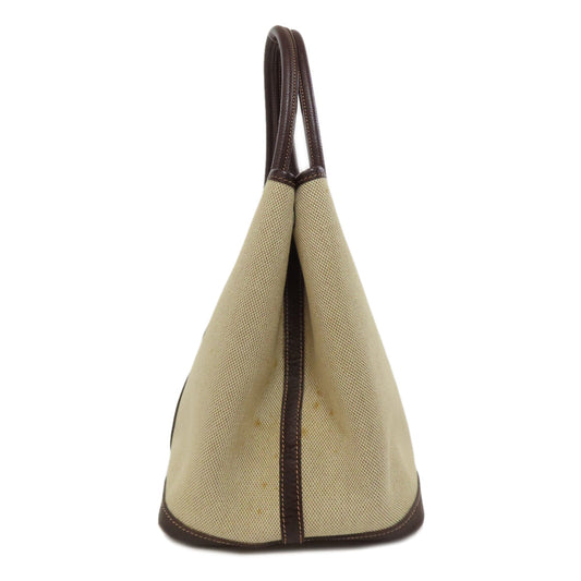 HERMES Tote Bag Tower ash Brown Garden Party PM Maroon SilverMetal Women Used