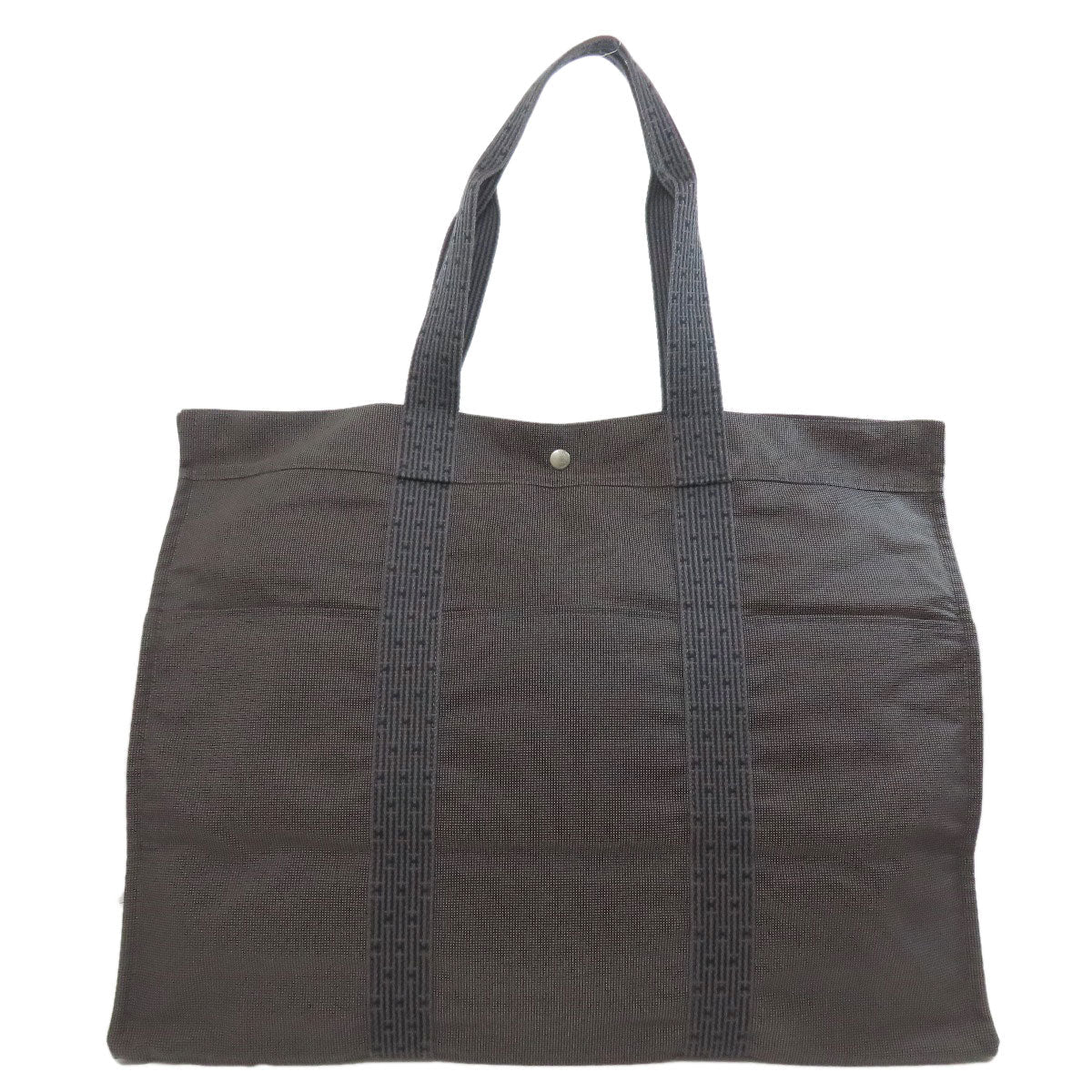 HERMES Tote Bag canvas gray Her LineTGM Women Used