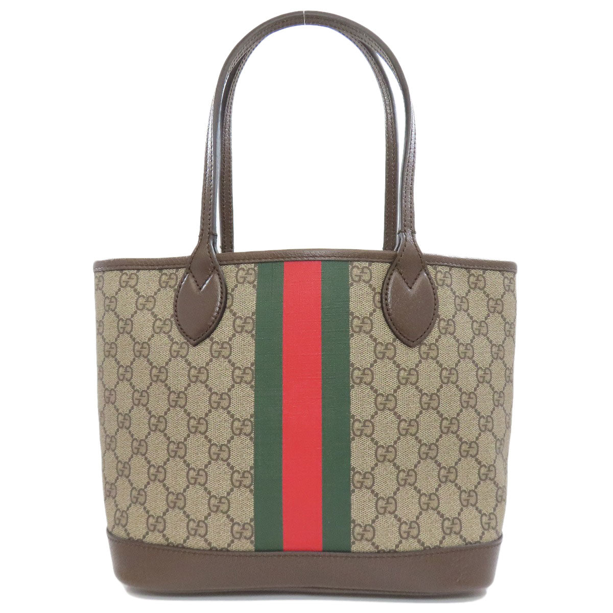 GUCCI Tote Bag 726762 PVC Brown GG Supreme Shelly Line
