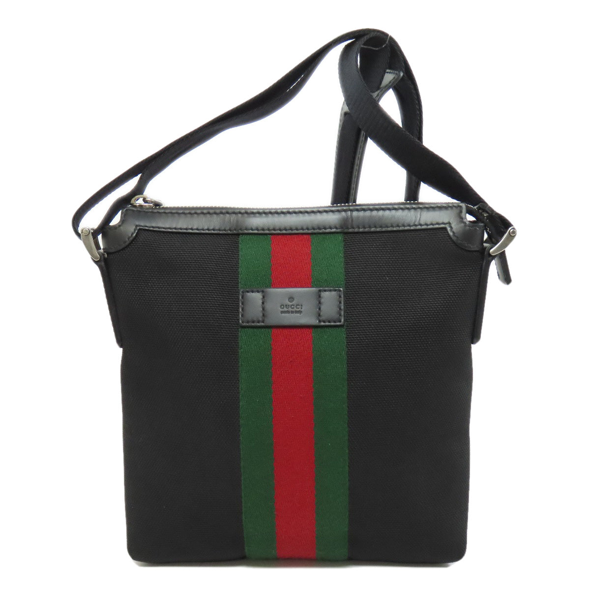 GUCCI Shoulder Bag 631195 canvas black Sherry line outlet Women Used