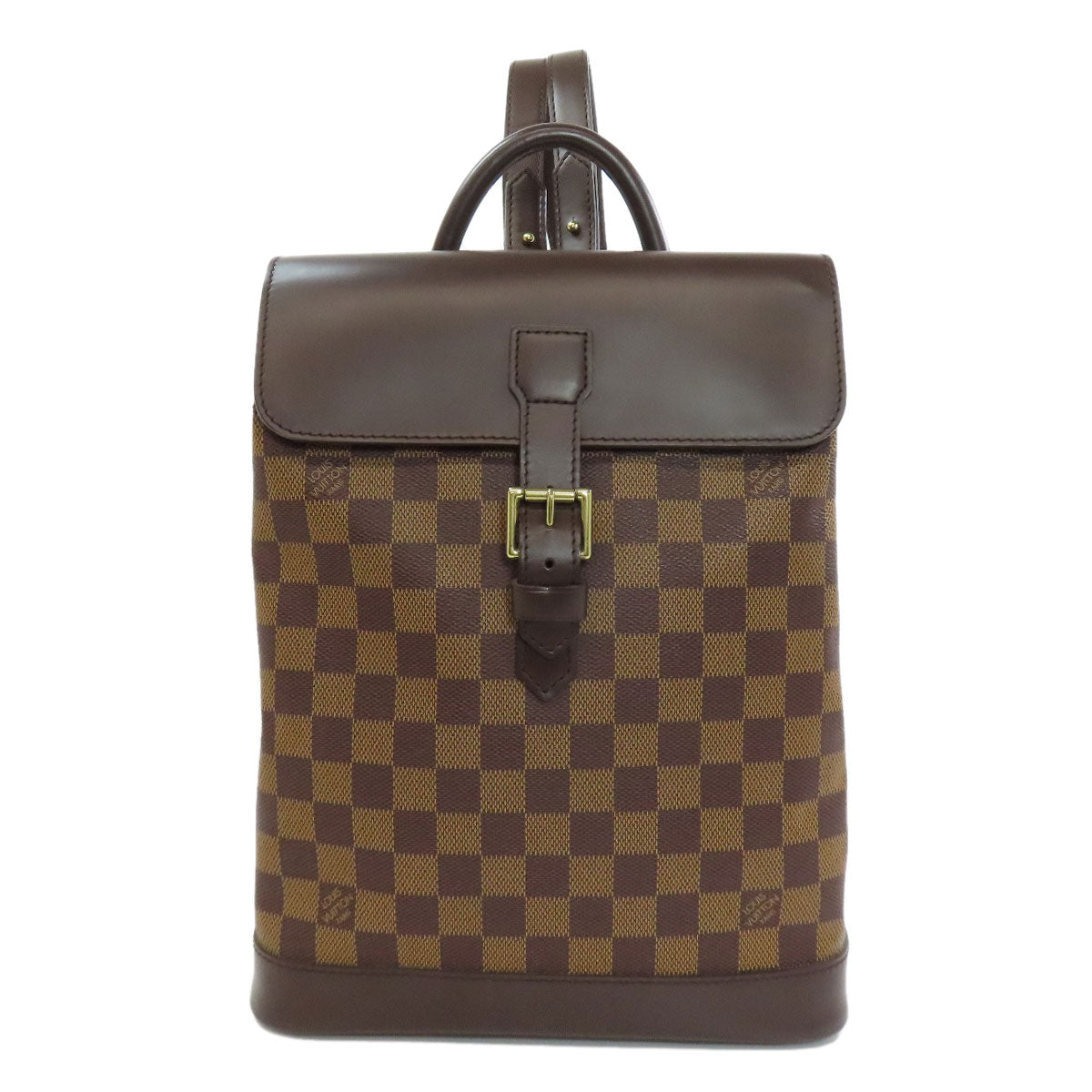 LOUIS VUITTON Backpack N51132 Damier canvas Brown Soho Women Used