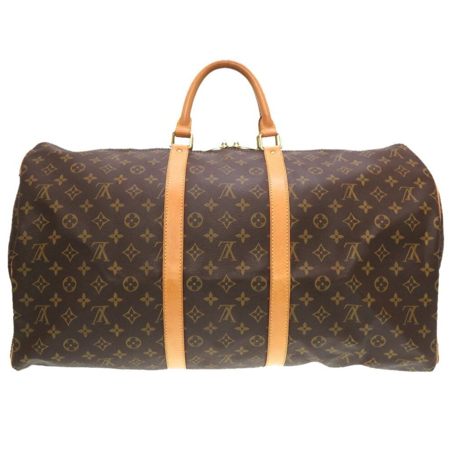 Louis Vuitton Brown Canvas Keepall 55 travel bag