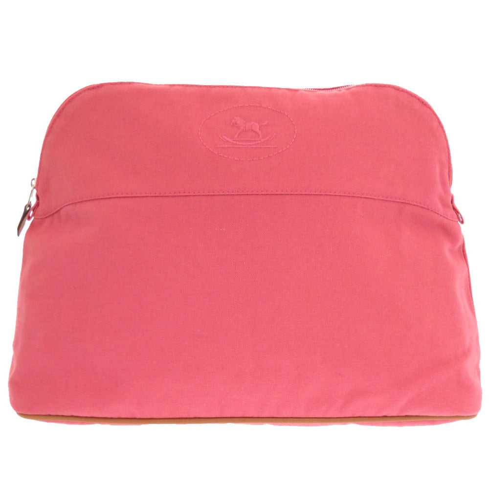HERMES Pouch canvas pink Bolide Pouch TGM 34 Women Used
