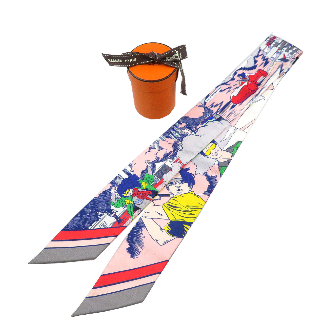 HERMES scarf 063463S silk grease Twilly
