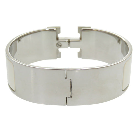 HERMES Bangle metal white Click crack GM