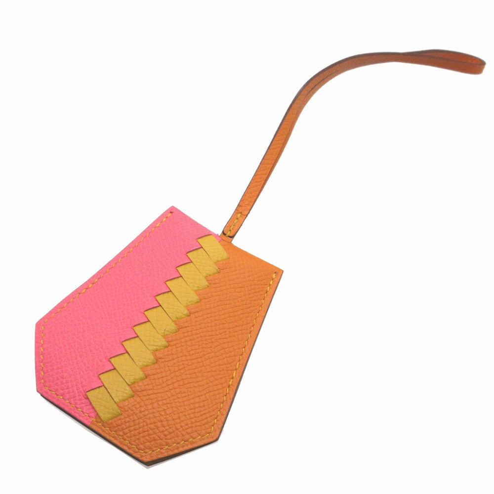 HERMES key ring Epsom apricot Bag charm Clochette Cletressage Women(Unisex) Used