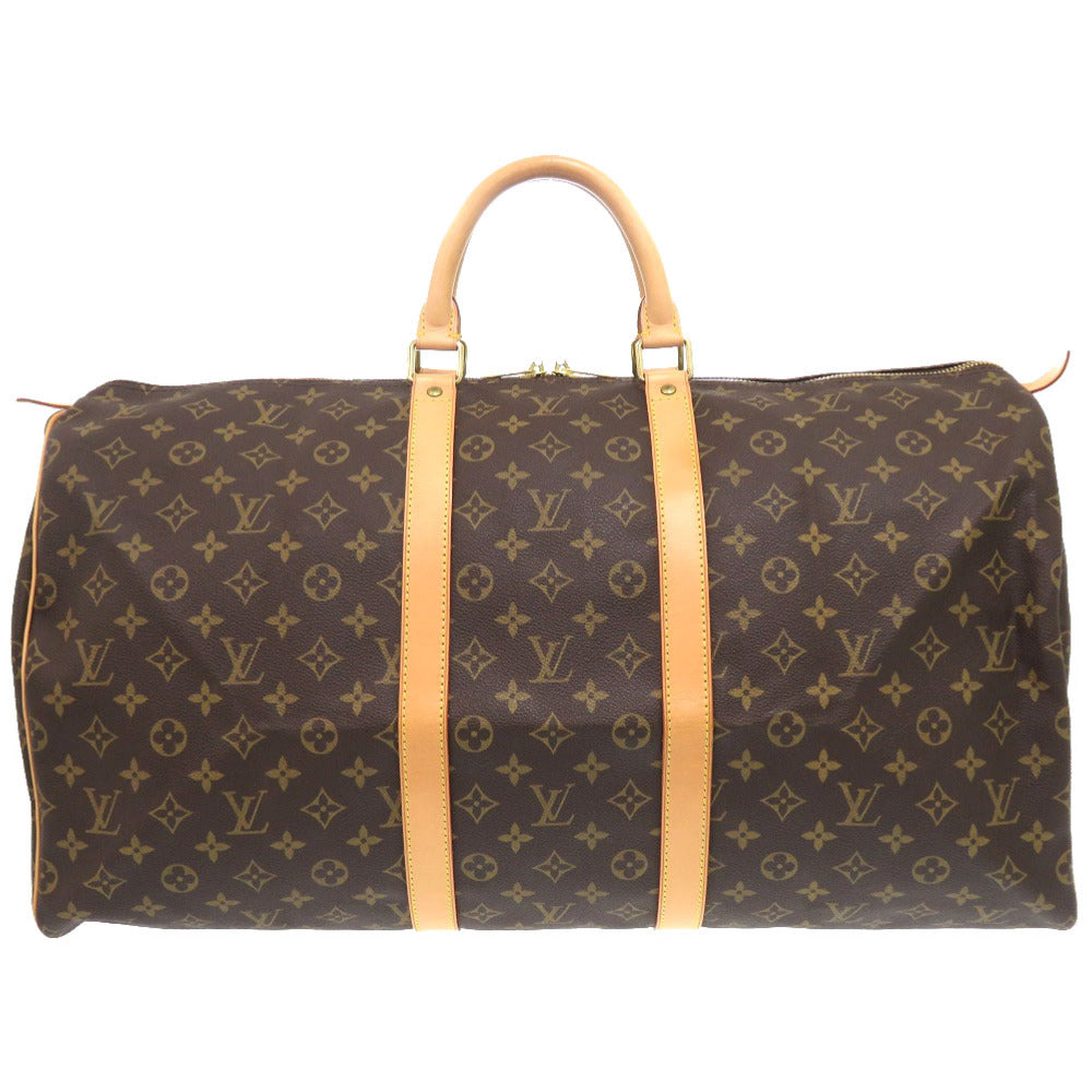 LOUIS VUITTON Boston Duffel bag M41424 Monogram canvas Brown Monogram Keepall 55 mens Used