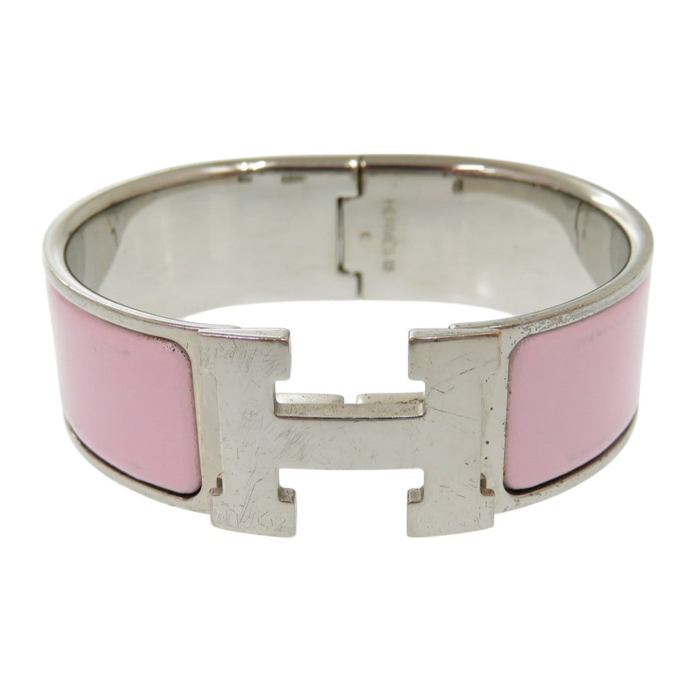 HERMES Bangle metal pink Click crack GM
