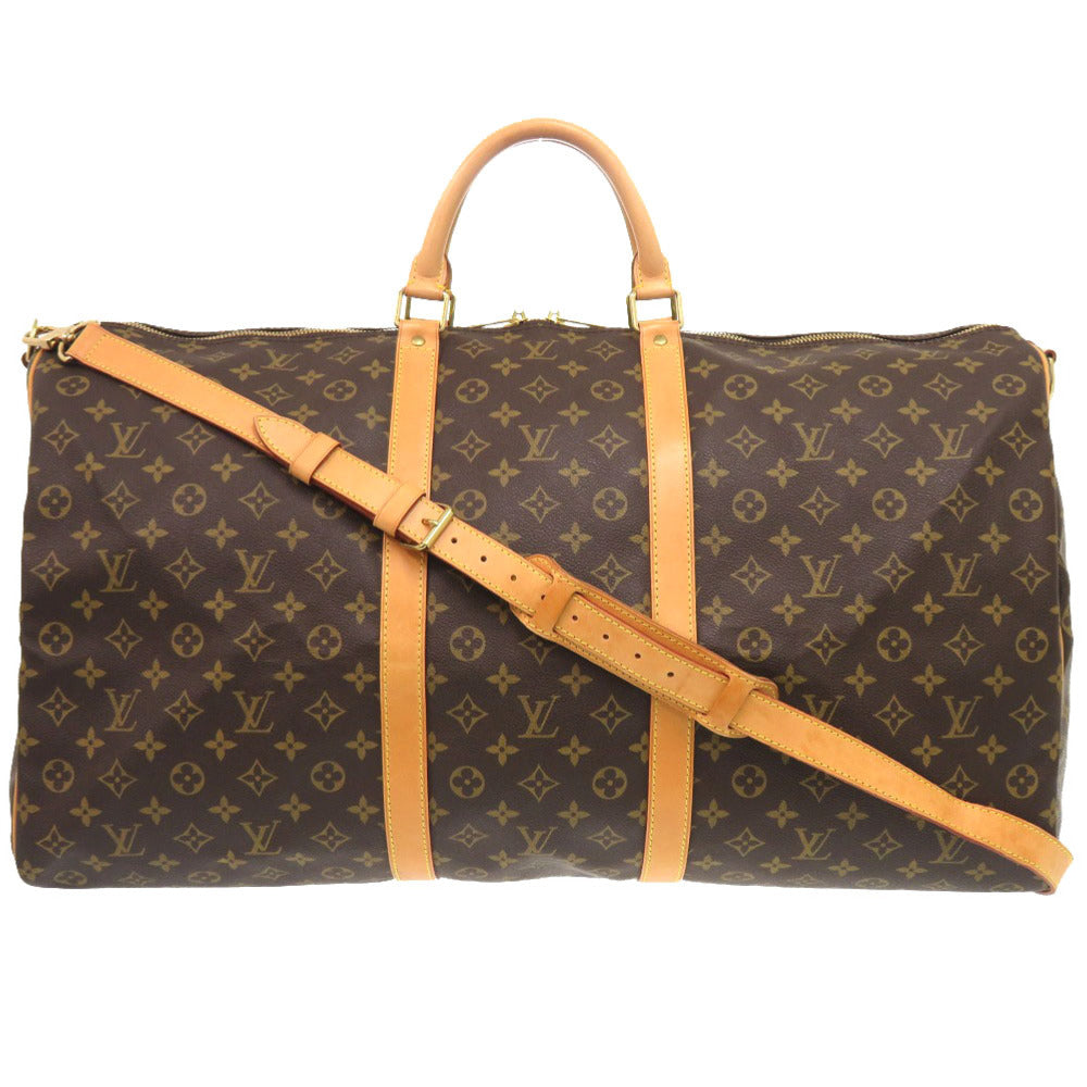 LOUIS VUITTON Boston Duffel bag M41414 Monogram canvas Brown Monogram Keepall bandouliere55