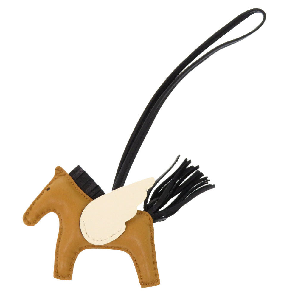 HERMES key ring leather Sesame Rodeo Pegasus PM