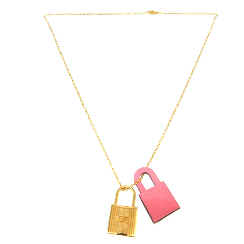 HERMES Necklace Vaux Swift, Gold Plated Rose azare Cadena motif O'Kelly PM