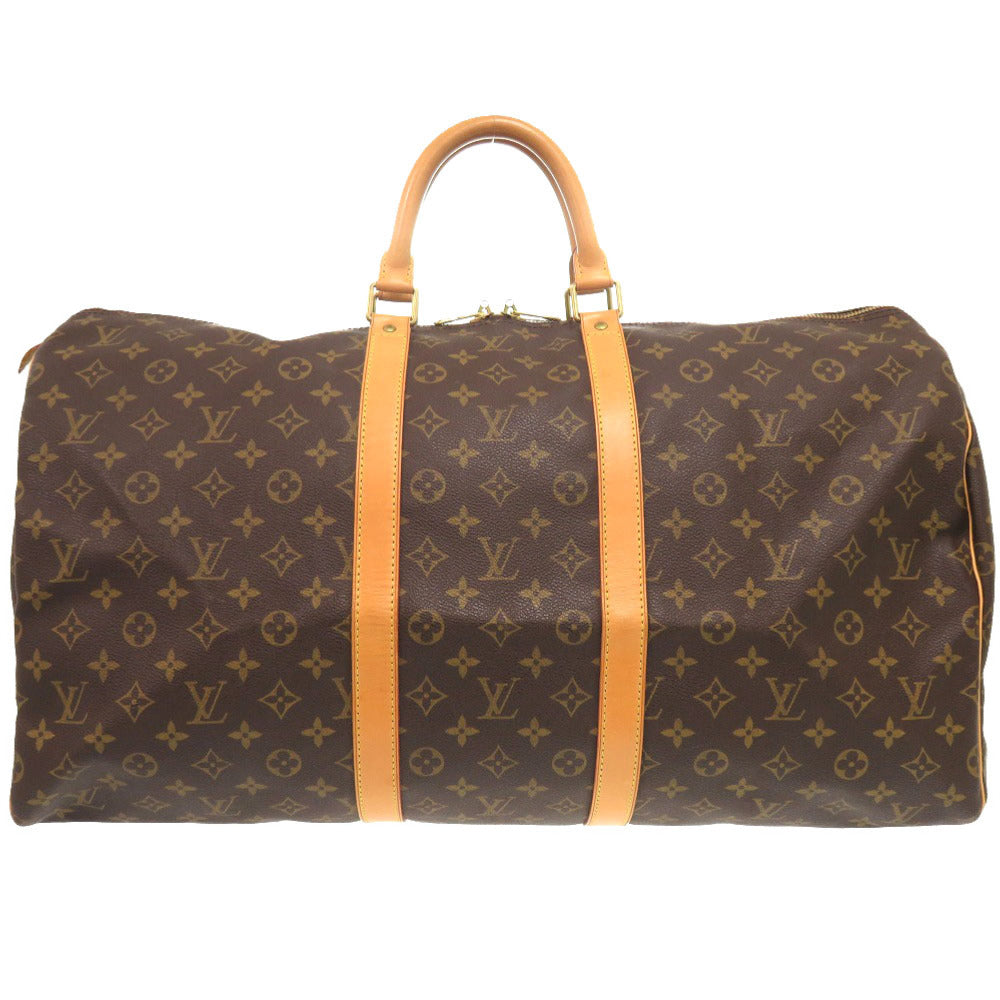 LOUIS VUITTON Boston Duffel bag M41424 Monogram canvas Brown Monogram Keepall 55 mens Used