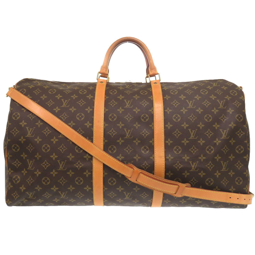 LOUIS VUITTON Boston Duffel bag M41412 Monogram canvas Brown Monogram Keepall bandouliere60