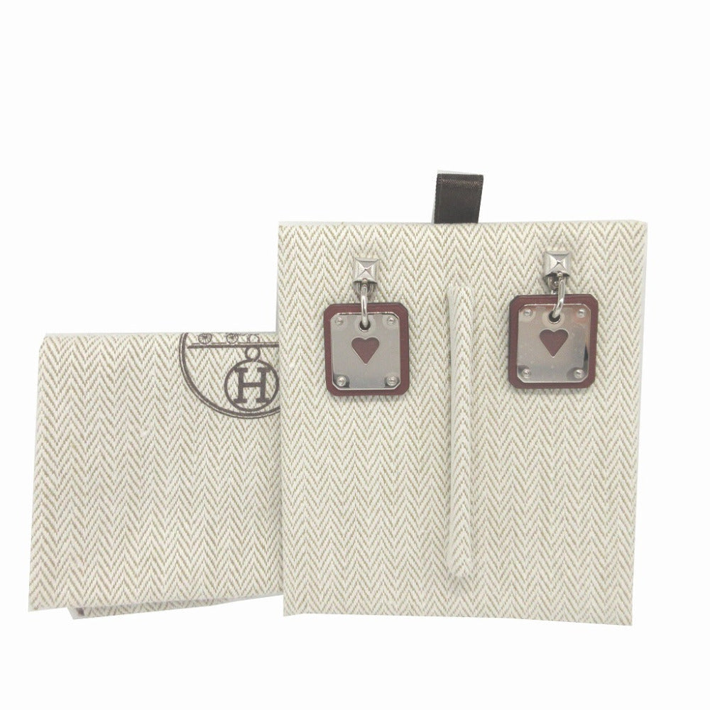 HERMES Pierce Leather, Metal Brown Asdukour