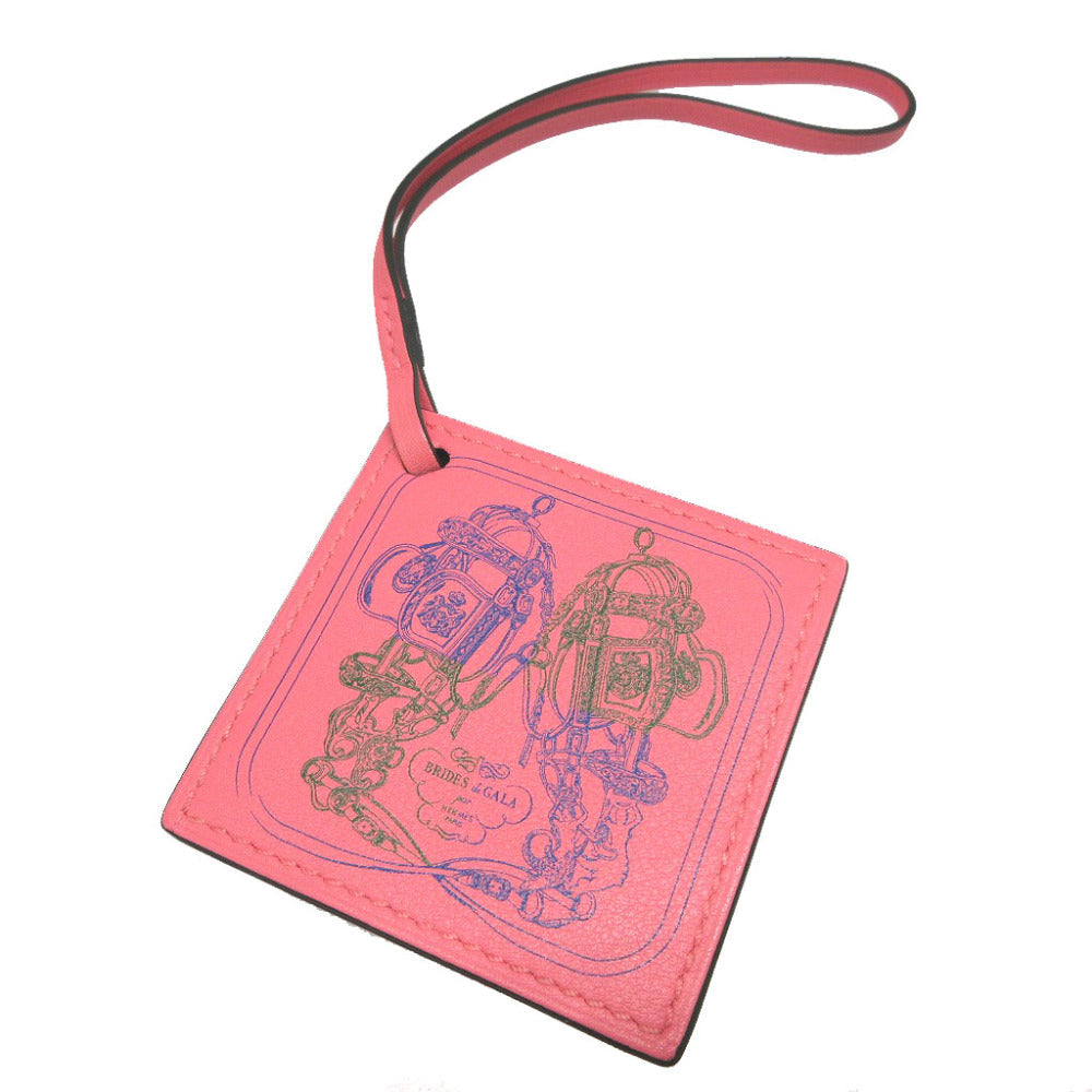 HERMES key ring Vaux Swift Roseet Carenano BRIDES de GALA unisex(Unisex) Used